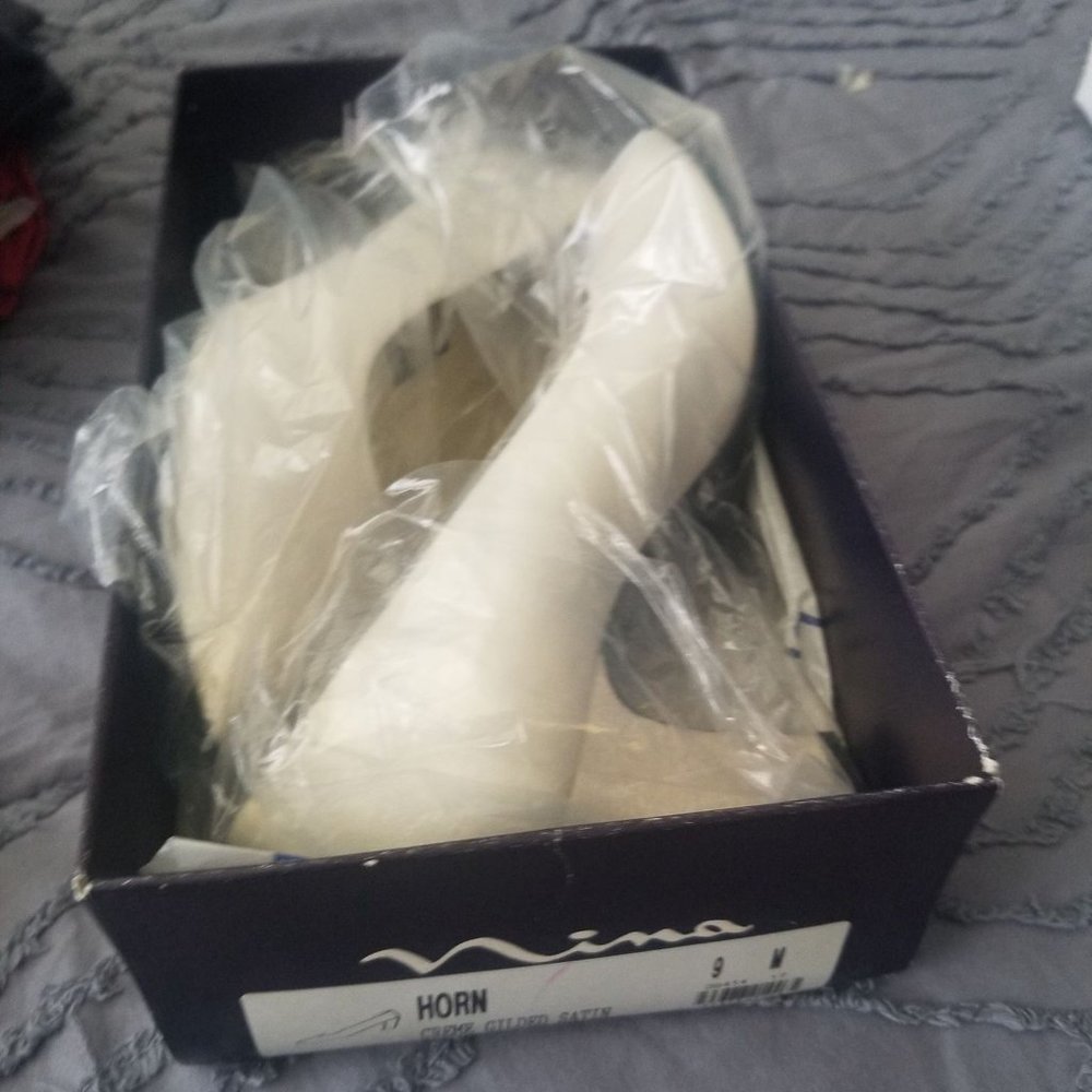 White wedding shoes